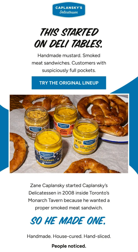 Deli tables — newsletter sample